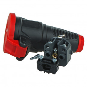 Vollgummi-Kupplung 250V, Federklappdeckel, IP44 PCE 2522-s/sr