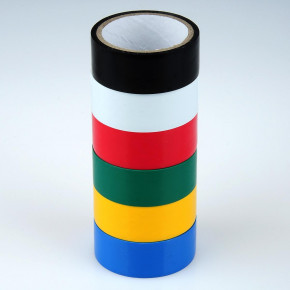Isolierband, 6er-Pack, unterschiedliche Farben, 15mm breit, je 10m Länge